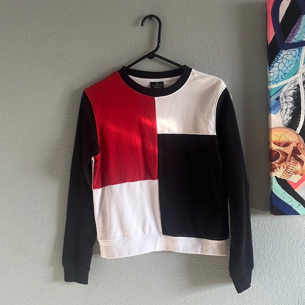 Small Red, Black & White Empyre sweater